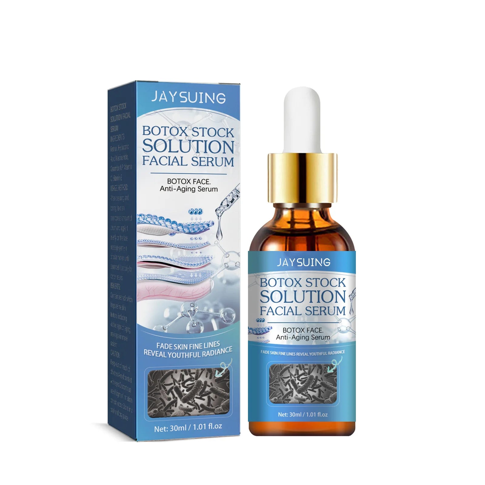 Wholesale Jaysuing Organic Anti-aging Facial Serum Fading Fine Lines Firming Brightening Face Serum Face Care