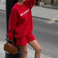 2024 Summer Ripped Loose Printed Top Drawstring Straight Three-quarter Pants Casual Sports Set