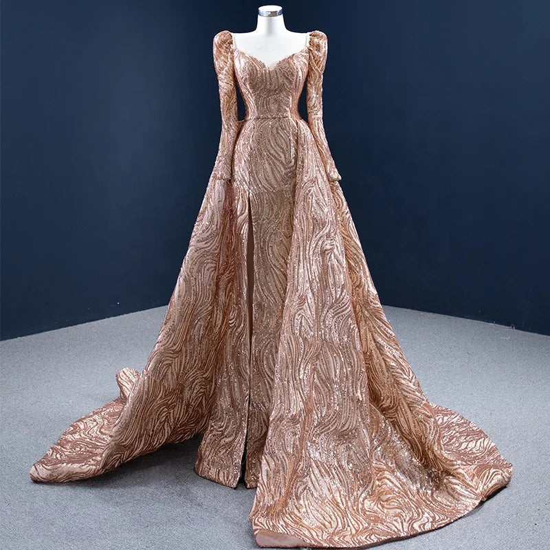 Jancember RSM67303 New Arrival Long Train Empire Wedding Dresses Ball Gown