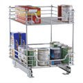 Modern Hotel Kitchen Storage 2-Tier Sliding Organizer Pull Out Cabinet Shelf 11.5 Inches Wide Basket VT-09.033