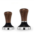 Wood Handle Stainless Steel 51mm Adjustment Barista Accessories Tools  Espresso Reusable Capsule Coffee Tamper Hammer