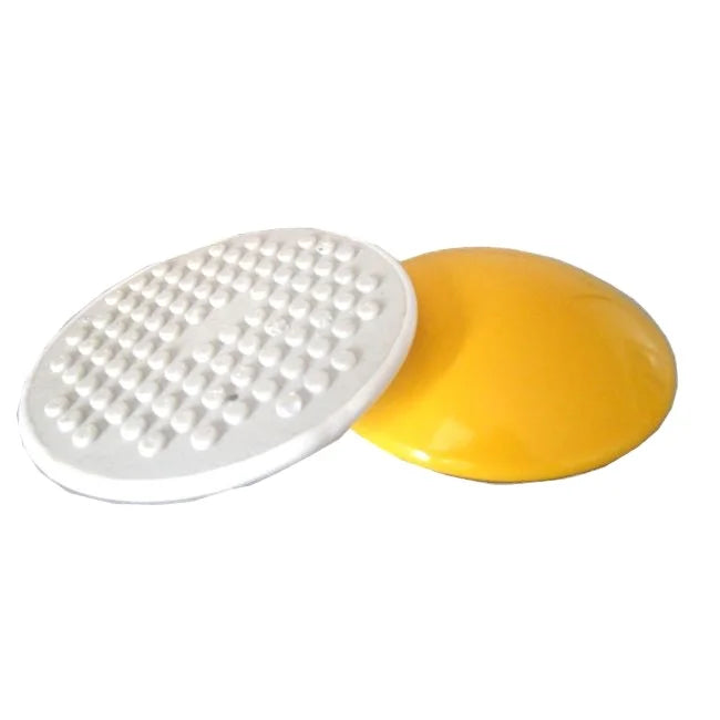Round White Yellow Ceramic Road Marking Stud Cat Eye Roadside Traffic Safety Raised Pavement Marker Road Stud