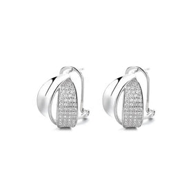 Yaeno Real Silver 925 Filled Cuff Earrings Party Jewelry for Women Gift