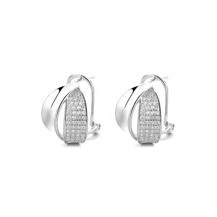 Yaeno Real Silver 925 Filled Cuff Earrings Party Jewelry for Women Gift