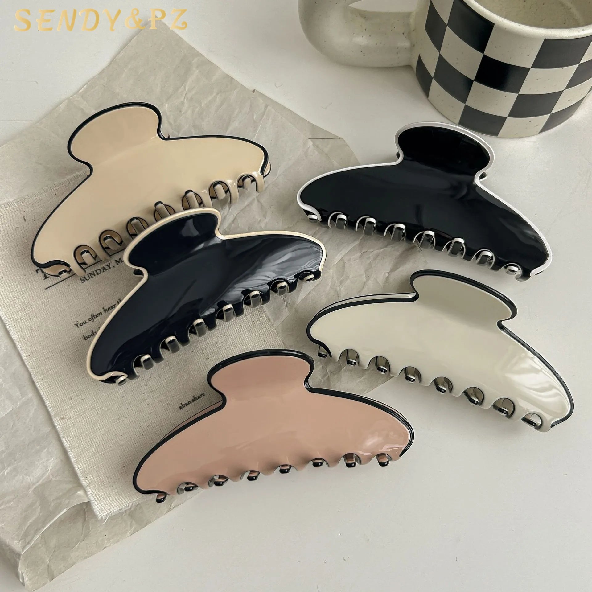 New Fashion 11cm Large Acetate Hair Claw Clip Tortoise Shell Strong Hold Hair Clips Accessories for Women