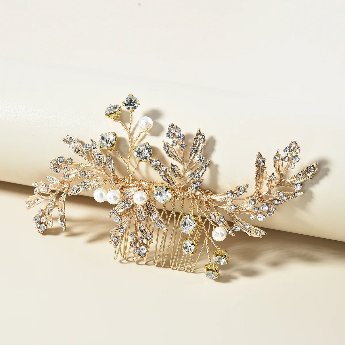 ML380 Fashion Handmade Leaves Hair Comb Bridal Hair Comb Wedding Headdress Wholesale