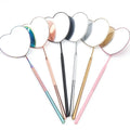 Wholesale Heart Shape Mirror With New Different Color Stainless Steel Eyelash Mirrors