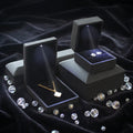 Tongxing Custom Logo LED Light Ring Box for Jewelry Black Plastic Packaging for Bangle Pendant and Bracelet Inner Velvet