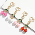 New Arrival Key Backpack Charm Rhinestone Resin Fruit Cherry Pendant Keychain for Handbag