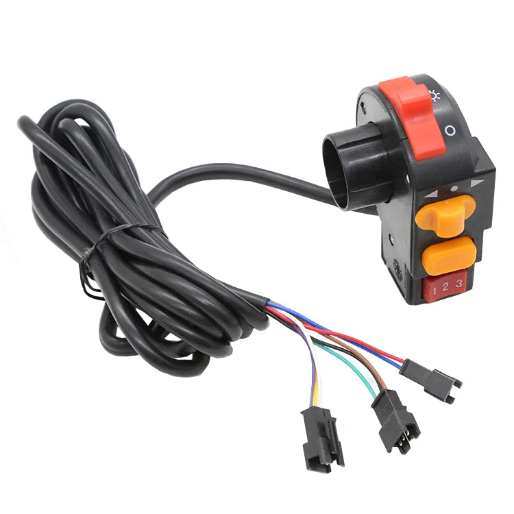 Factory Direct Sales Electric Bicycle Throttle 4-in -1 Horn Headlight Steering Three-speed Switch for Electric Bicycle