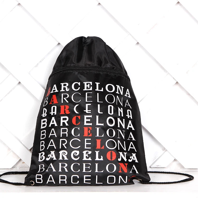 New Factory Promotional Custom Logo Polyester Printing Shopping Promotion Souvenir Drawstring Bag