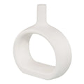 Nordic White Large Ceramic Vase Indoor Outdoor Home Decoration Pot Hanging Patterned Design for New Year's Flower Garden