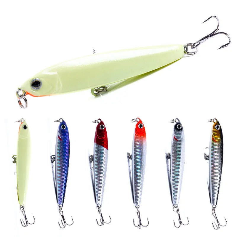 Wholesale PE023 7.5cm 10g Artificial Hard Plastic Baits Pencil Fishing Lures