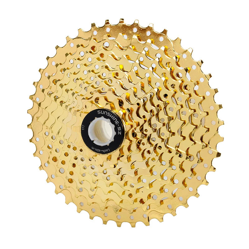 Sunshine Good Quality Ultralight MTB 10 Speed Cassette 36T 42T Gold Bicycle Freewheel Compatible With MTB
