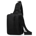 Tactical Chest Pack USB Charging MOLLE Sling Bag for Men Camo Crossbody Shoulder Pack with Waterproof Power Bank Compartment