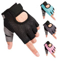 Wholesale Half-Finger Fitness Gloves for Men Low MOQ Breathable Mesh Sports Gloves Made of Leather and Rubber
