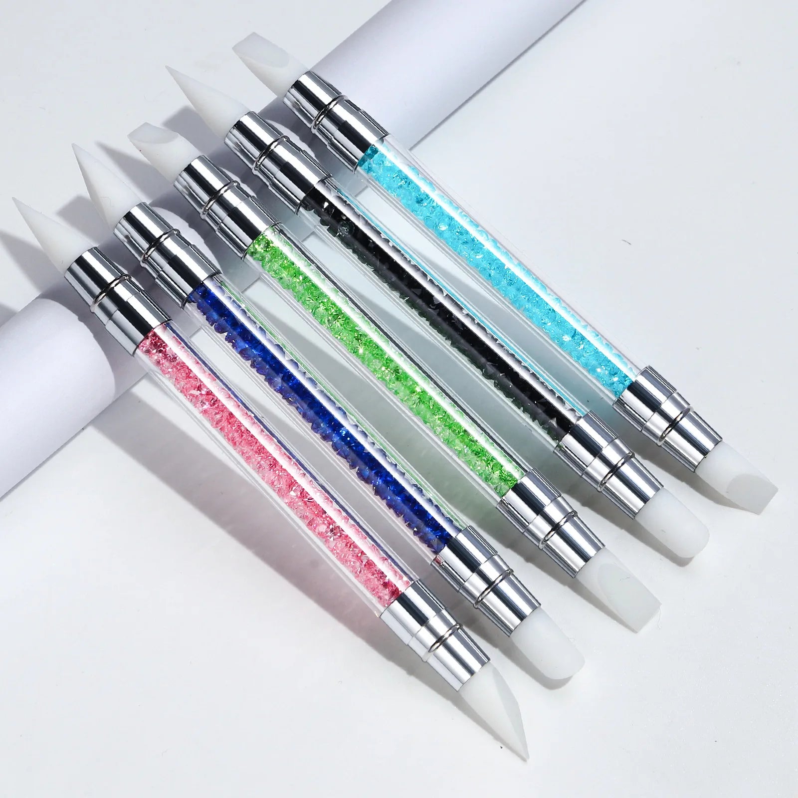 Hot Sale Multi-Color Double-Ended Hollow Carving & Embossing Tool Silicone Nail Art Pen Customizable