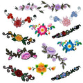 Fashion Garment Iron-on Flower Motif Applique Embroidery Ethnic Costume Dress Dancewear Embellished Diy Peony Stickers Patch