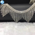 Factory Directly Sell Fringe Rhinestone Cup Chain Trim DIY Dress Clothes Crystal Tassels Chains Appliques Collar Embellishments