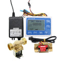 Digital LED Flow Quantitative Controller Instrument+3/4" Male Thread Brass Solenoid Valve+Water Flow Sensor DC24V