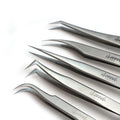 Private Label 45 90 Degree L Shape Eyelash Extension Tweezers Volume Lash Extension Tweezers Stainless Steel Tweezers