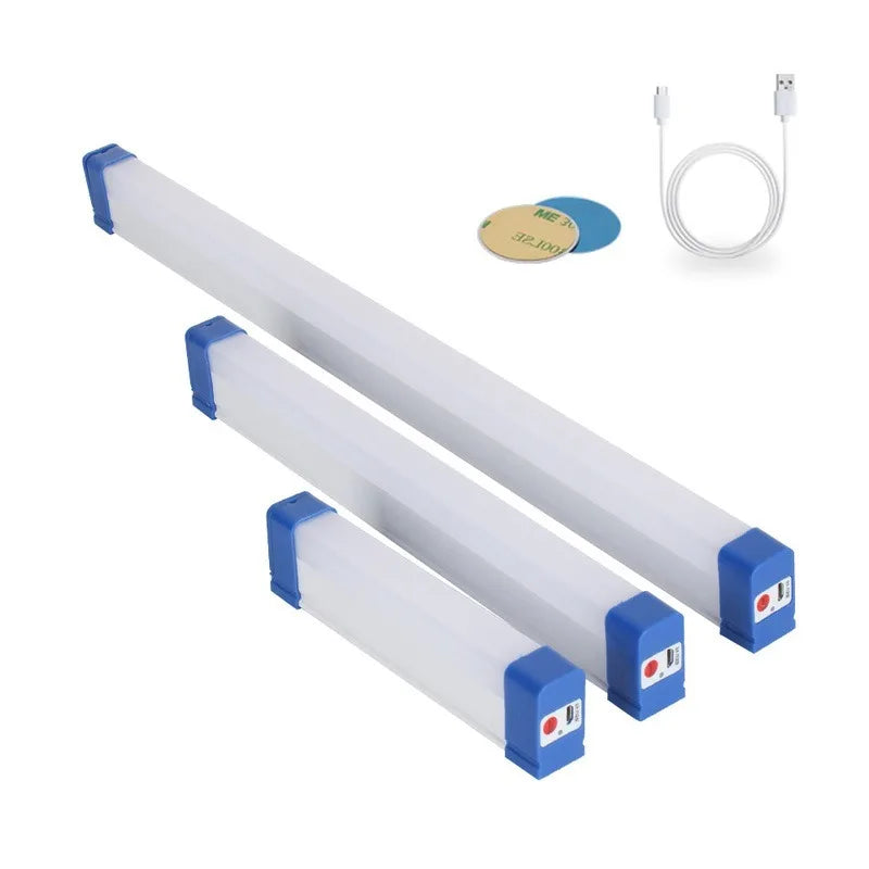 USB Rechargeable LED Light Tube T5 Portable Magnetic Emergency Camping Lamp for Outdoor Night Market Made of Plastic