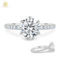 IGI Certified Round Brilliant Cut CVD/HPHT Lab Diamonds 1ct 1.5ct 2ct 2.5ct 3ct 14K 18K Gold Diamond Wedding Ring
