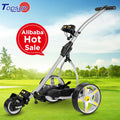 3 Wheels Foldable Golf Carts Electric Remote Control Golf Push Cart Electric Cruise Dc Motor Controller Golf Trolley