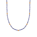 JOOLIM High End Stainless Steel Glass Blue Natural Stone Necklace 18K Gold Plated Jewelry Wholesale