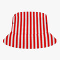 Custom Designer Red White Striped Summer Fishing Bucket Cap Hats for Men and Women Printed Pattern for Outdoor Travel