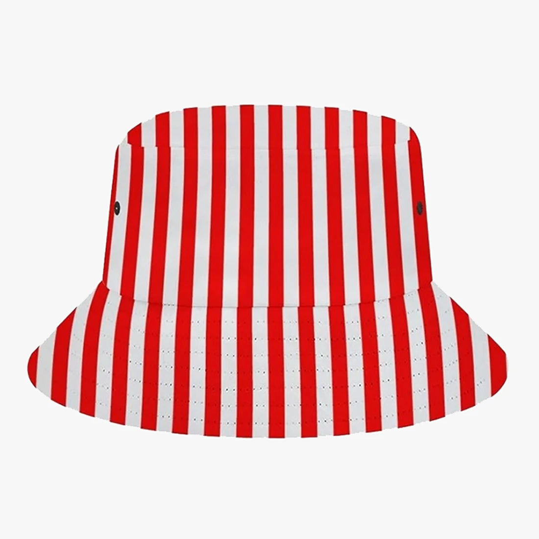 Custom Designer Red White Striped Summer Fishing Bucket Cap Hats for Men and Women Printed Pattern for Outdoor Travel