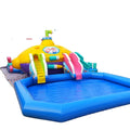 Water Slide Inflatable Bouncing Castle House for Kids Outdoor Play with Durable Structure and Safe Fun