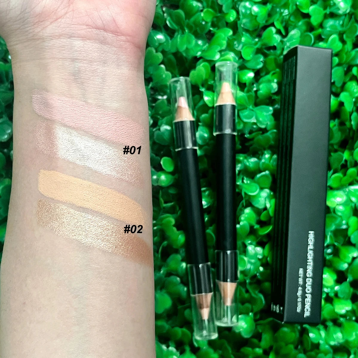 Custom logo Smooth Creamy Highlighter Dual End Eyebrow  Pencil Cruelty Free Concealer and Highlighter Eyebrow Pencil