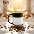 Topjlh 11oz Sublimation Blank Magic Mug with Internal Color Change Matte Ceramic Professional Cafe Branding Solution Bulk