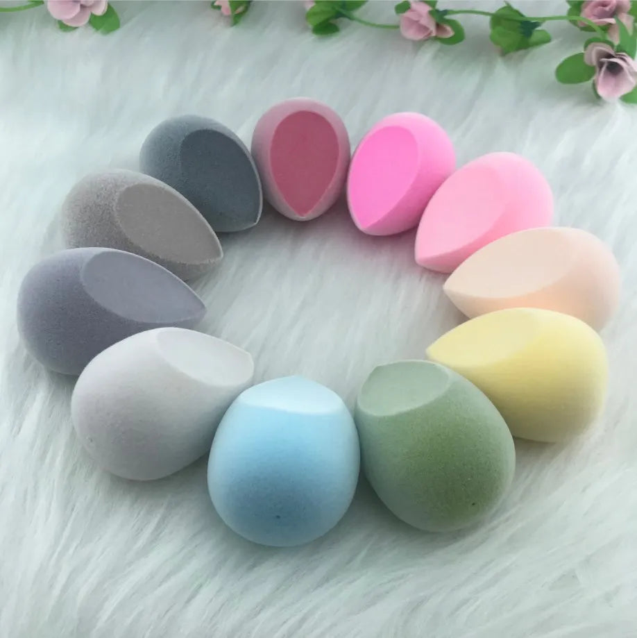 Hot Sale Latex-Free Velvet Silicon Microfiber Facial Beauty Makeup Sponge 40x60mm Washable Customized Color Private Label FLY