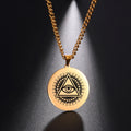 All Seeing Eye Pendant Necklace the Eye of Providence Jewelry Stainless Steel Religion Jewelry