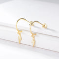 Peishang Women Gold Plated 925 Sterling Silver Jewelry Lightning Stud Earrings Jewellery Vendor Aretes Bijoux