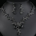 European and American High Sense Necklace Earrings Three-piece Fashion Exquisite New Bride Jewelry Set Manufacturers
