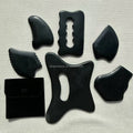 Zenjoy Bian Gua Sha Facial/Body Massage Tool-9-Edge 3D Stone Ridges Gentle Scraping Black Hot Oval Shape Home & Commercial Use