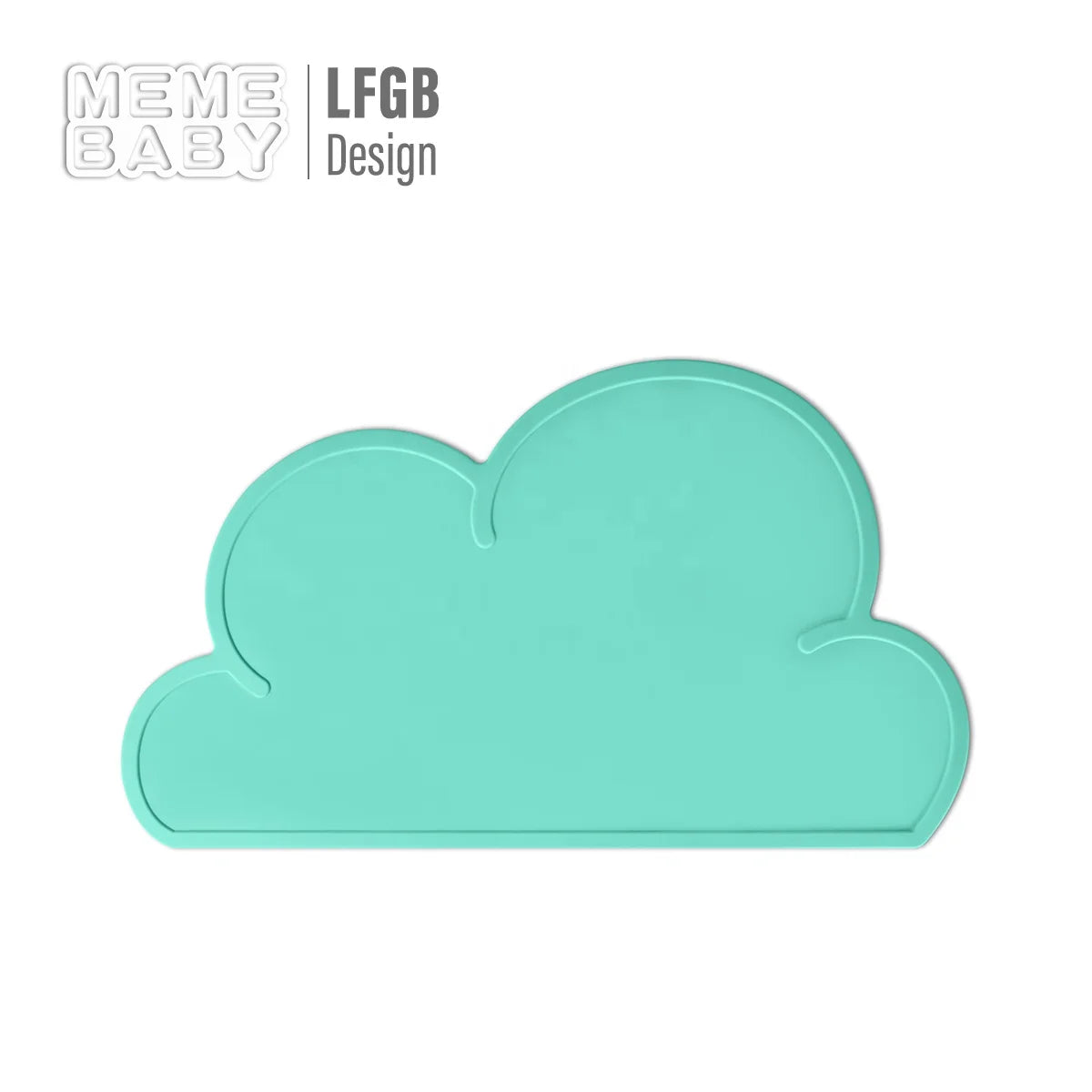 Wholesale Kids Sublimation Silicone Placemat High Chair Dinning Table Mat Cloud Shape Custom Baby Feeding Placemat