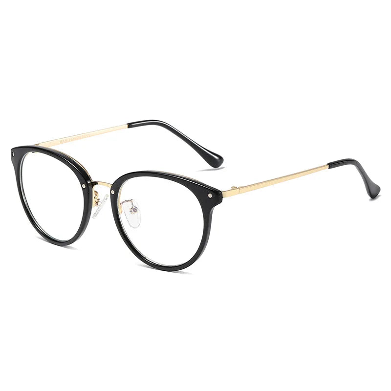 Luxury Anti-Blue Light Blocking Eyeglasses with UV400 Protection New Cheap Round Frame for Computer Screen Glasses Frame