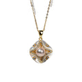 Vintage Prestige 925 Sterling Silver Gold Plated Rhombic Shell Purple Pearl NGTC Certified Custom Personalized