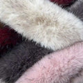 No Hair Loss Realistic Faux Fur Fabric Soft and Silky Effect -Natural Raccoon Plush Fabric