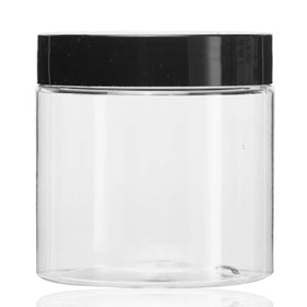 68mm Neck 200g PET Transparent Cosmetic Jar with Screw Cap Lid Factory Screen Printed for Face Cream & Skin Care Packaging