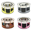 Round Foldable Playpent Indoor Outdoor Portable Pets Playpen Breathable Dog Playpen