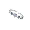 Factory Wholesale Silver Rings for Women Flower Open Adjustable Ring Jewelry Gifts for Girls MegaBDM