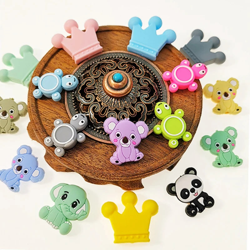 Hot Sell Food Grade Silicone Koala Beads Silicone Teething Beads for Necklace Pacifier Clips Making Koala Silicone Beads