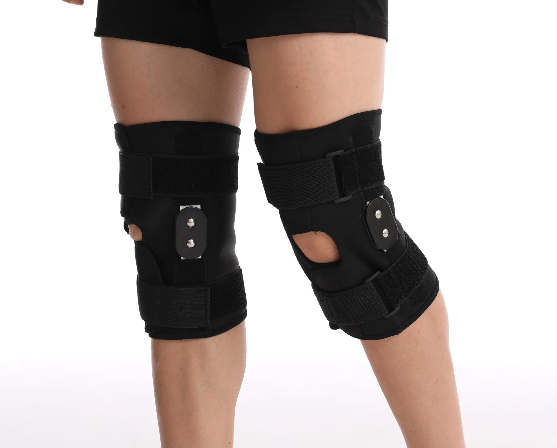 Wholesale Hinge Neoprene Knee Support Metal Side Bars Running Weightlifting Hinged Knee Stabilizer