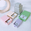 Custom Logo Private Label Classic Travel Case Cardboard Bracelet Pendant Necklace Ring Drawer Storage Sliding Jewelry Paper Box