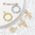 Trendy 18K Gold Plated Crystal Charms Real Gold Pendant Accessories for Jewelry Making and Needlework